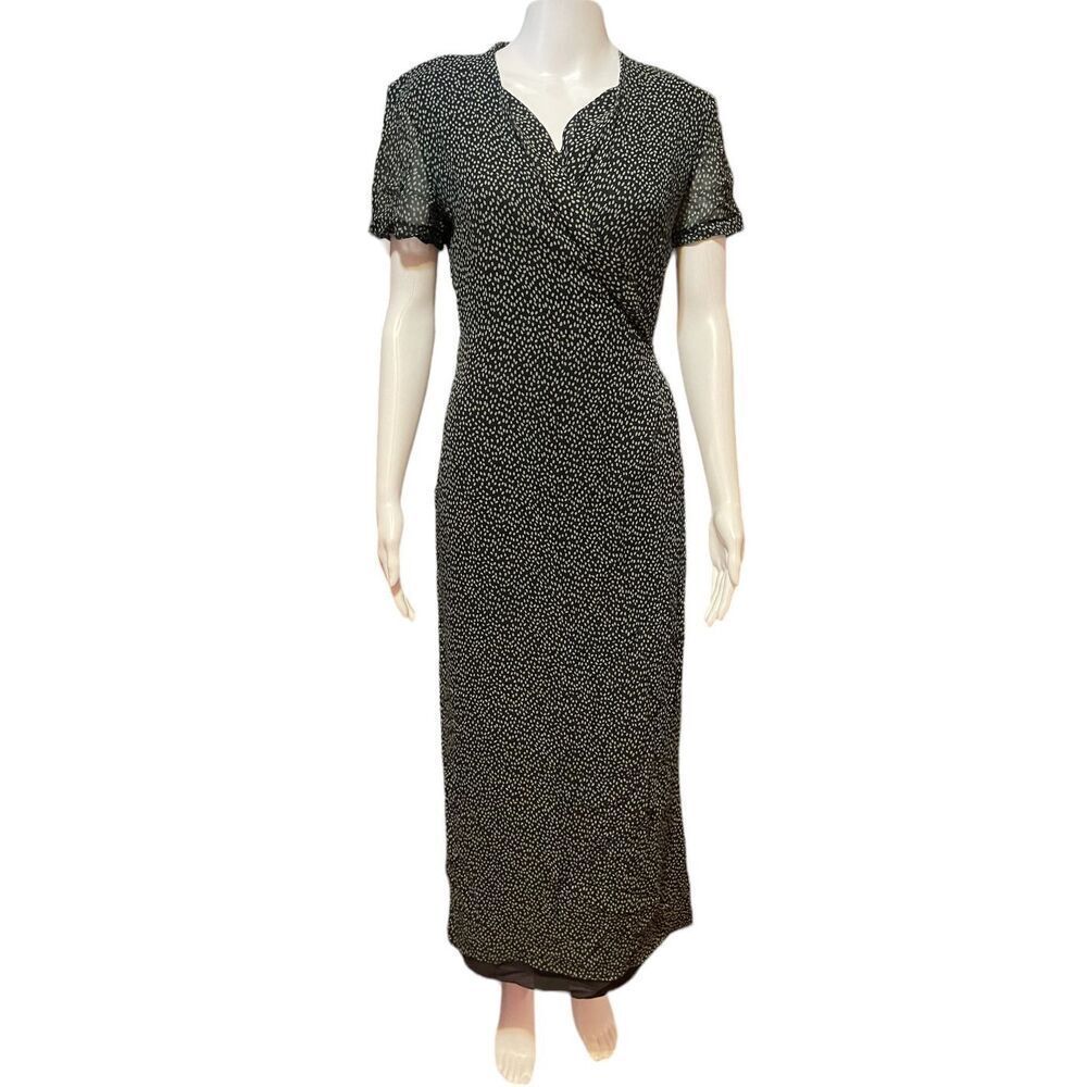 Womens Beautiful Kathy Unger Wrap DRESS SZ 10 Maxi Wrap Dress